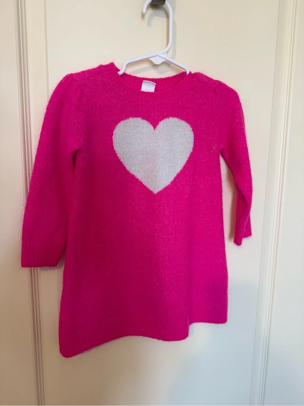 Baby Gap Hot Pink Heart Sweater Dress | 2T Toddler Girl